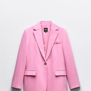 Zara Women's Blazer in Vibrant Pink